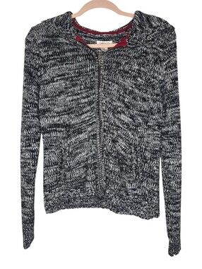 Harold's speckled knit full-zip hoodie sweater